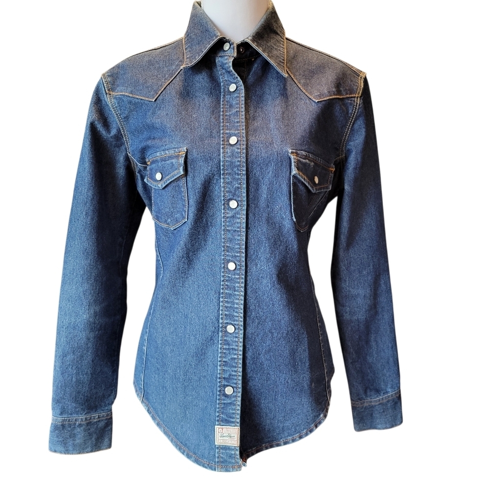 Levis Cotton Denim Snap Button Up Shirt Jacket Shacket